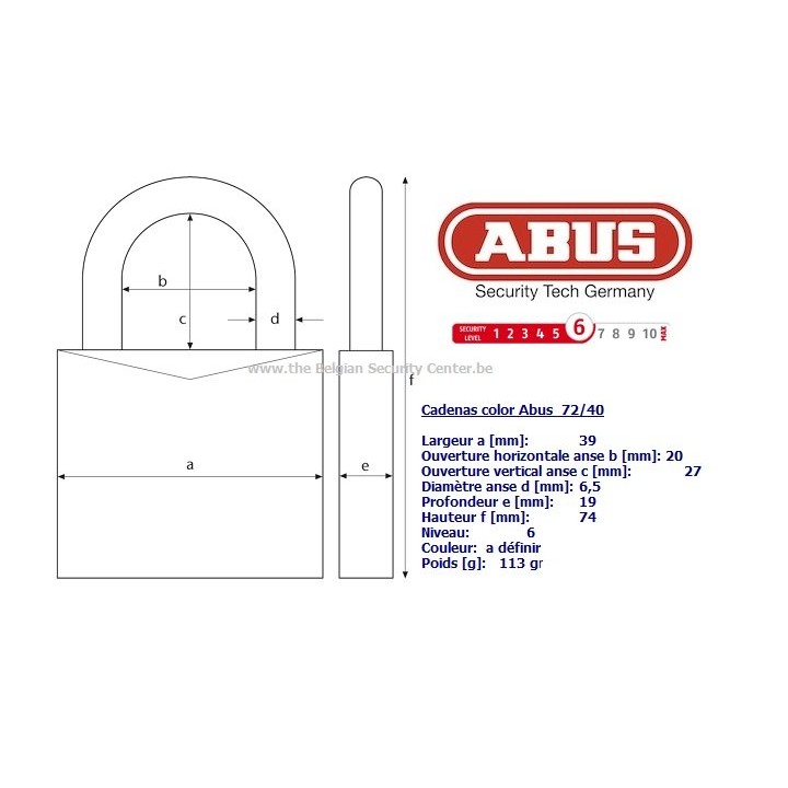 Cadenas Abus Color 72