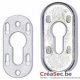 Rosace 9mm dorée pour porte aluminium et PVC