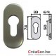 Rosace 9mm dorée pour porte aluminium et PVC