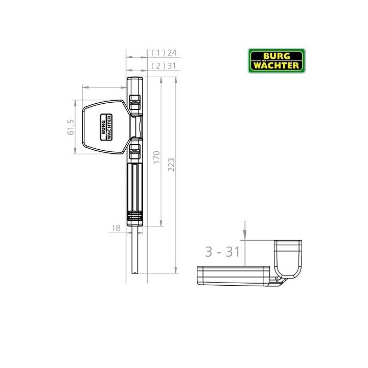 Protege charnières Burg WS44