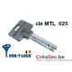 clé Mul-T-Lock 025 à tête noire