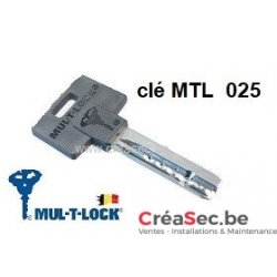 clé Mul-T-Lock 025 à tête noire