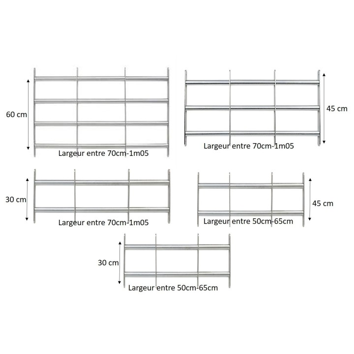 Grilles ajustables Abus FGi 5300