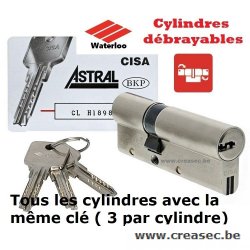 Cylindre CISA Astral a même combinaison