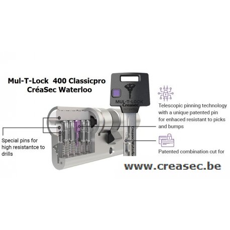 Cylindre Mul-T-Lock 400 sur clé existante