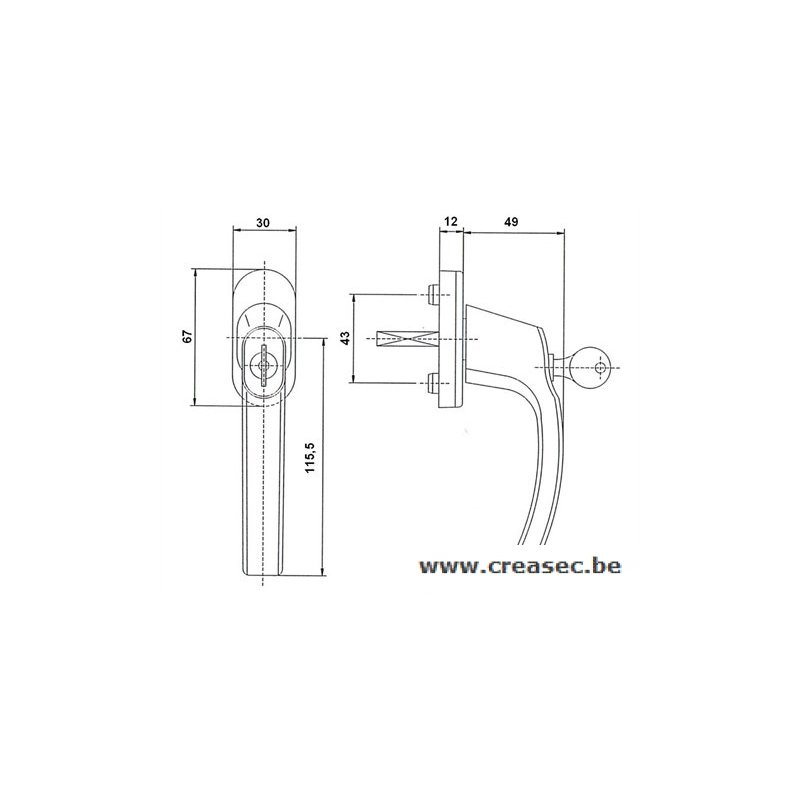 AX CLEF / SERRURE / POIGNEE / NEIMAN / CENTRALISATION Moteur de