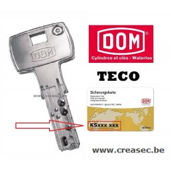 Copie clé Dom TECO code KS + 6 chiffres