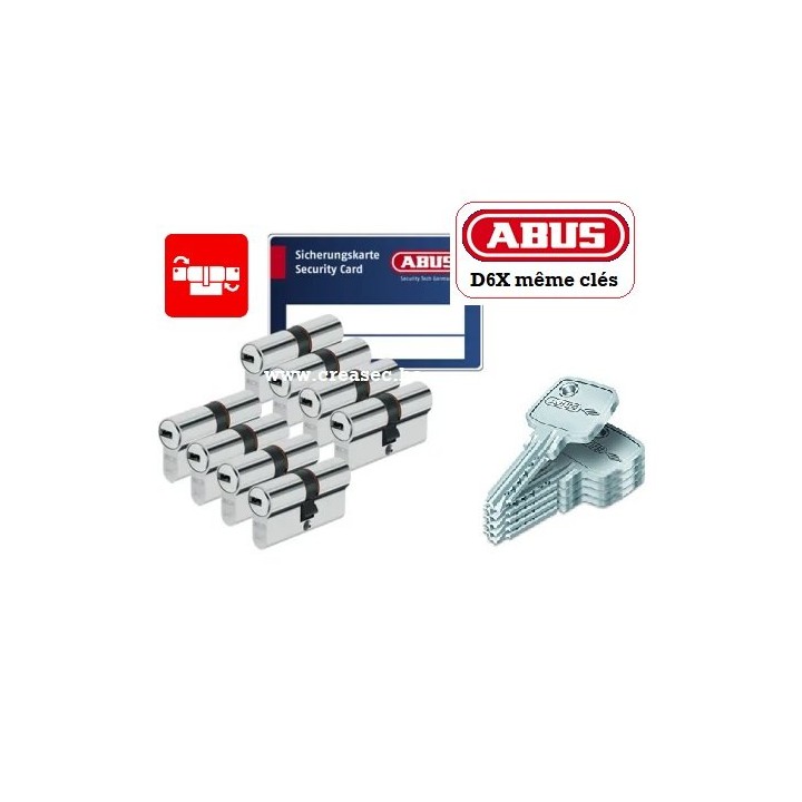Abus D6x à même clés sur creasec.be