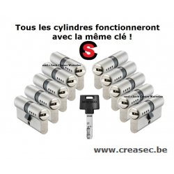 Cylindre Mul-T-Lock 600 avec la meme clé