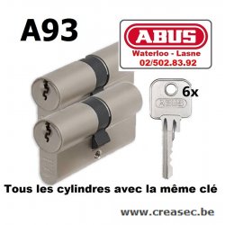 Cylindre ABus A93 même clés