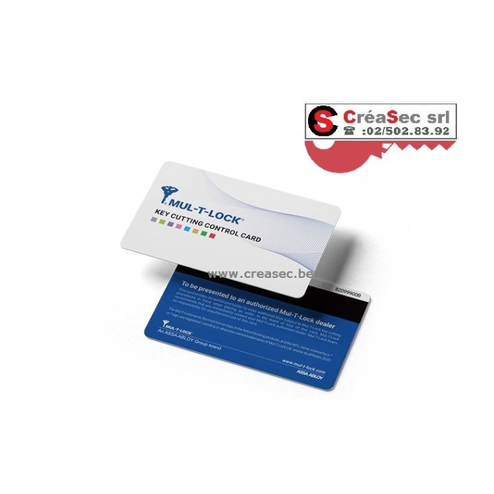 Carte pour refaire Cylindre Mul-T-Lock 600