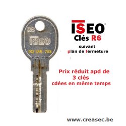 Dubbele sleutels R6 ISEO
