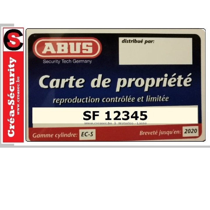 Reproduction clef ABUS D6