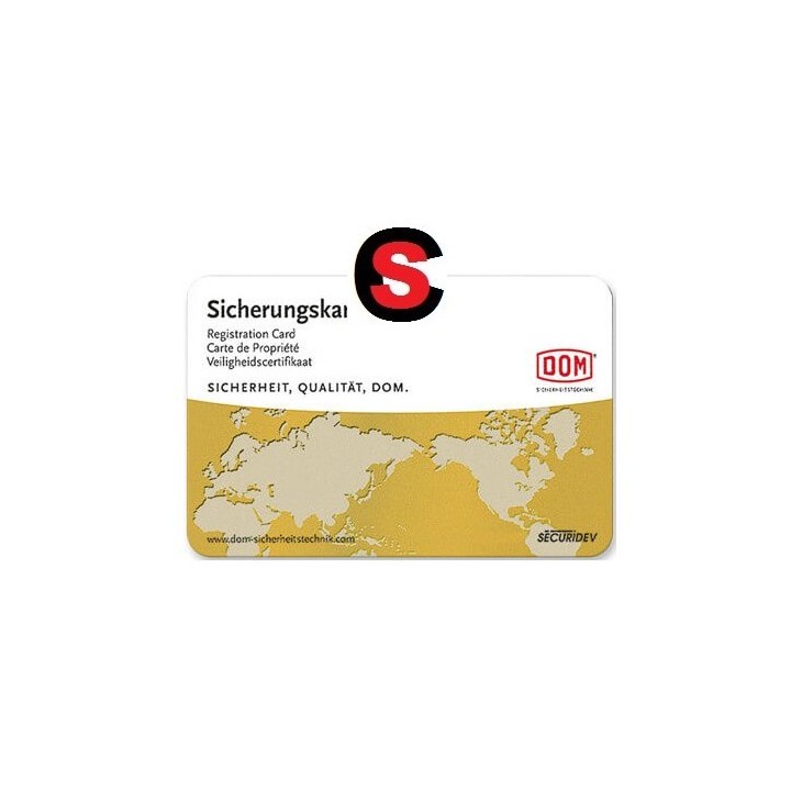 Carte pour cylindre Dom TWINSTAR 2 en 1