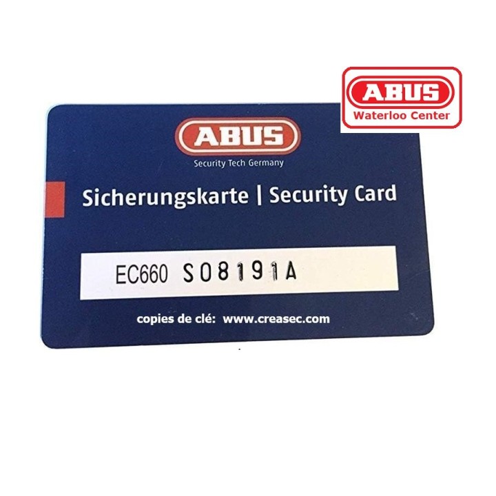 Reproduction clef ABUS D6