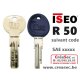 Kopie van sleutels ISEO r50