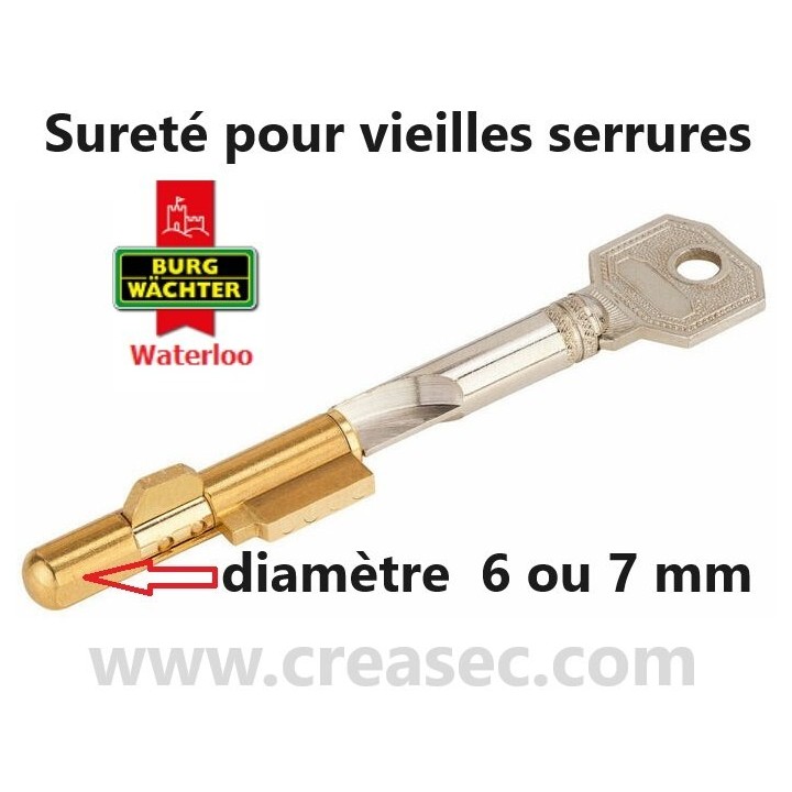 Sureté 6 mm pour serrure à gorges 