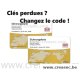 Cartes pour Cylindre Dom TWINSTAR bouton