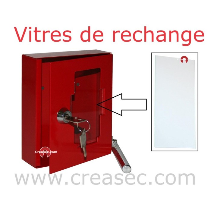 vitres pour boitier de secours