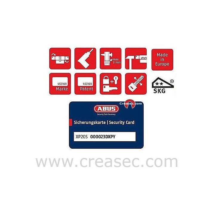 barillet  Abus XP20 même clé