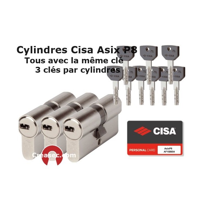 Cylindre Cisa ASIX P8 meme clé