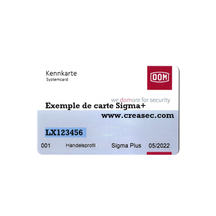 Sleutel op code Dom Sigma Plus