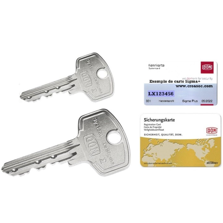 Carte copie de cle DOM Sigma Plus