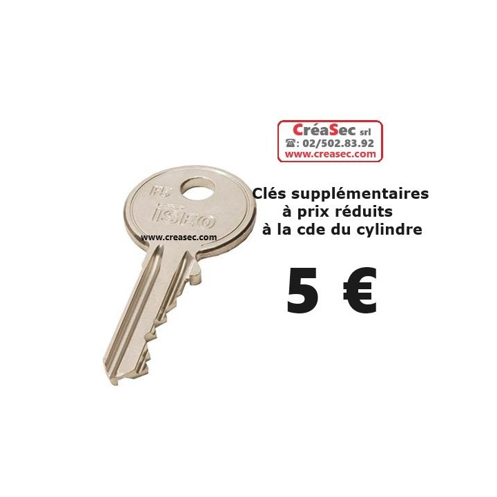 clé pour Cylindre Iseo 21x21 mm