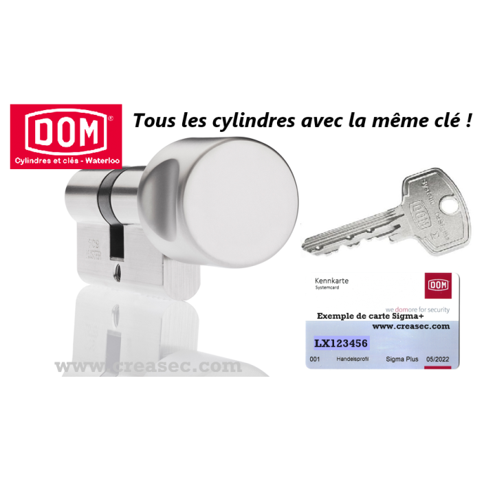 cylindre DOM Sigma Plus à bouton et KA