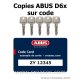 copie clé ABus D6