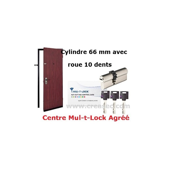 Barillet 10 dents pour porte multlock 