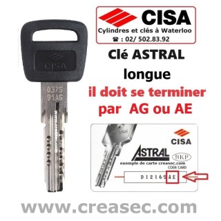 copie de clés Cisa Astral