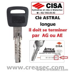 copie de clés Cisa Astral