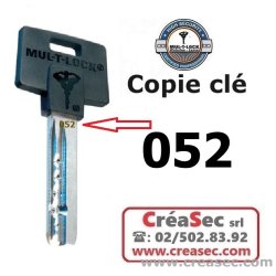 clef Mul-T-Lock 052 à tête noire