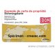 Carte de propriété dom