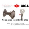 Cylindres a languette avec la même clé