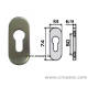 Rosace pour porte aluminium et PVC