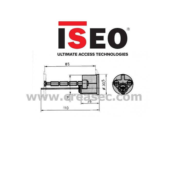 mesure cylindre ISEO à languette