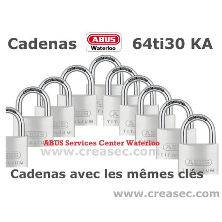 Cadenas Abus 64ti30 avec les mêmes clés