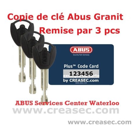Clé copie Abus Granit Plus