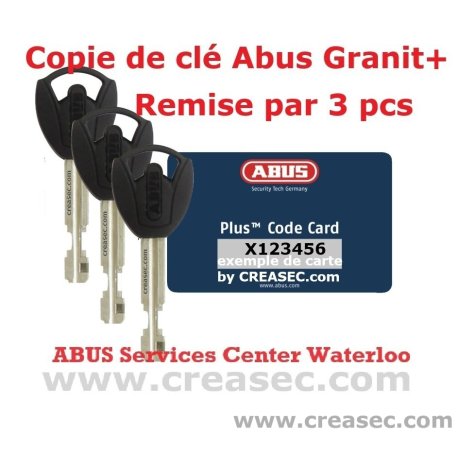 Clé copie Abus Granit Plus