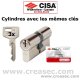 Cylindre Cisa C3000 même clé