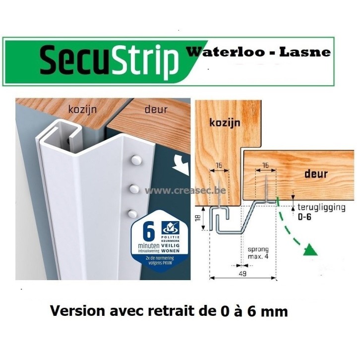 Secustrip ouvrant extérieur 0 à6 mm
