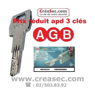 Prix copies clés AGB
