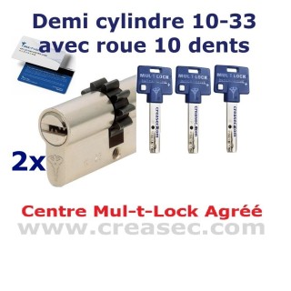 Duo cylindres 10 dents meme clés