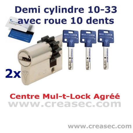 Duo cylindres 10 dents meme clés