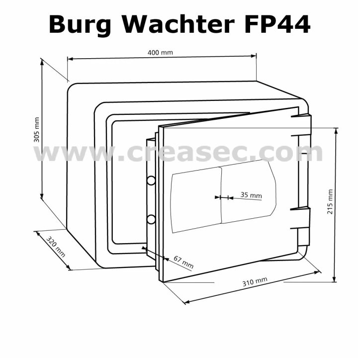 Burg Wachter FP44 mesures