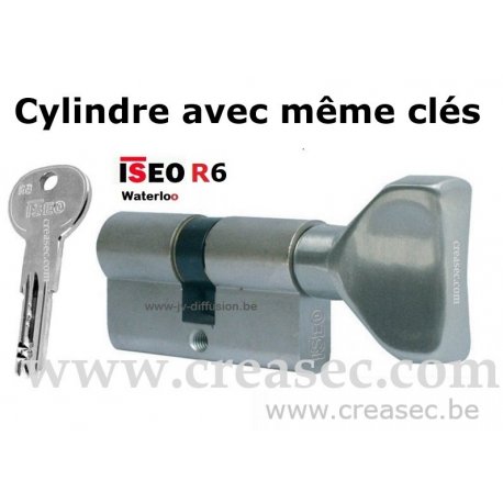 Cylindre Iseo R6 bouton mêmes clés
