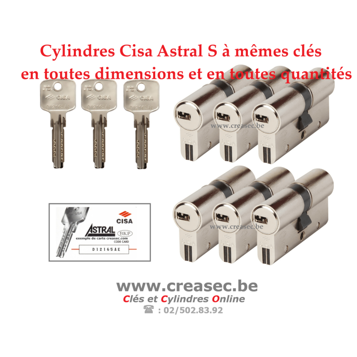 Cylindres CISA avec les mêmes clés