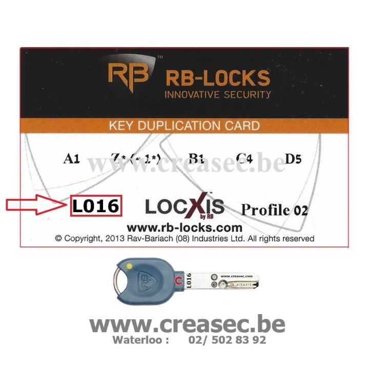 copies de clé Locxis